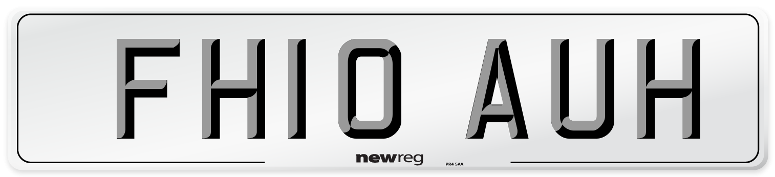 FH10 AUH Number Plate from New Reg